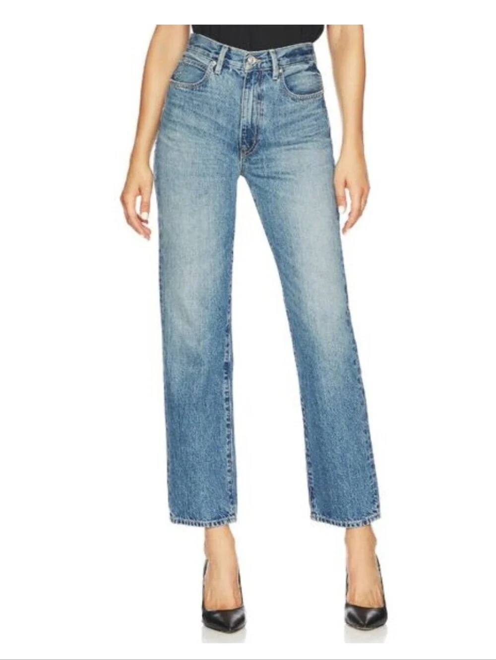 SLVRLAKE London High Waisted Straight Leg Denim Jeans 27 Tell Me Why